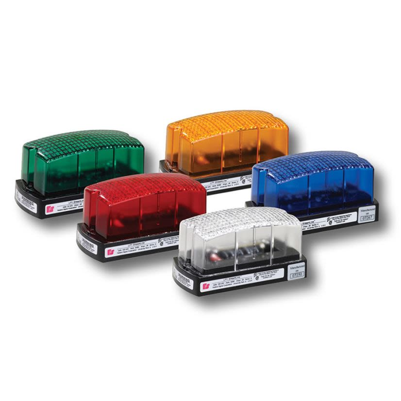 Federal Signal StreamLine LP1-120R Low Profile Mini Strobe Light, 120 V AC, Strobe Lamp, Red, Surface Mount, ARRA Compliant|BAA Compliant|cUL Listed, 4X/IP66 NEMA Rating
